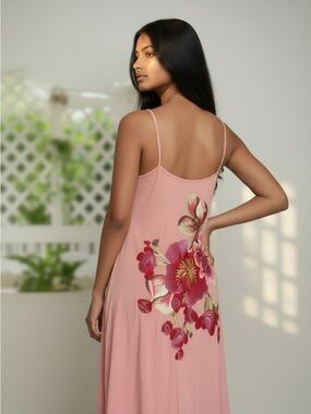 Light Pink Spaghetti-Strap Maxi Dress